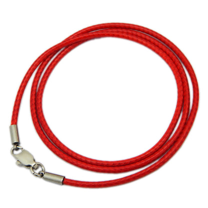 Premium Waxed Cord Necklace (50cm) – Black or Red
